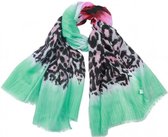 Sjaal - Dames - Leopold - Roze - Groen