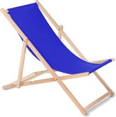 GreenBlue - strandstoel Houten ligstoel Beukenhout Drie verstelbare rugleuningposities
