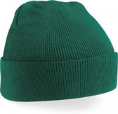 chapeau d'hiver Bottle Green| bonnet tricoté classique en 30 couleurs différentes| tricot à deux couches