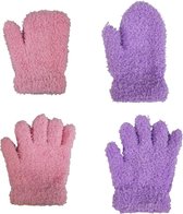 Kinder Wanten En Handschoenen - Roze / Paars - Polyester - 2 Paar - Assorti