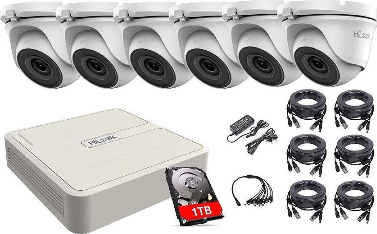 HIKVISION KIT de sécurité CCTV 8 canaux DVR 1 To Disque dur 6X Kit caméra dôme extérieur