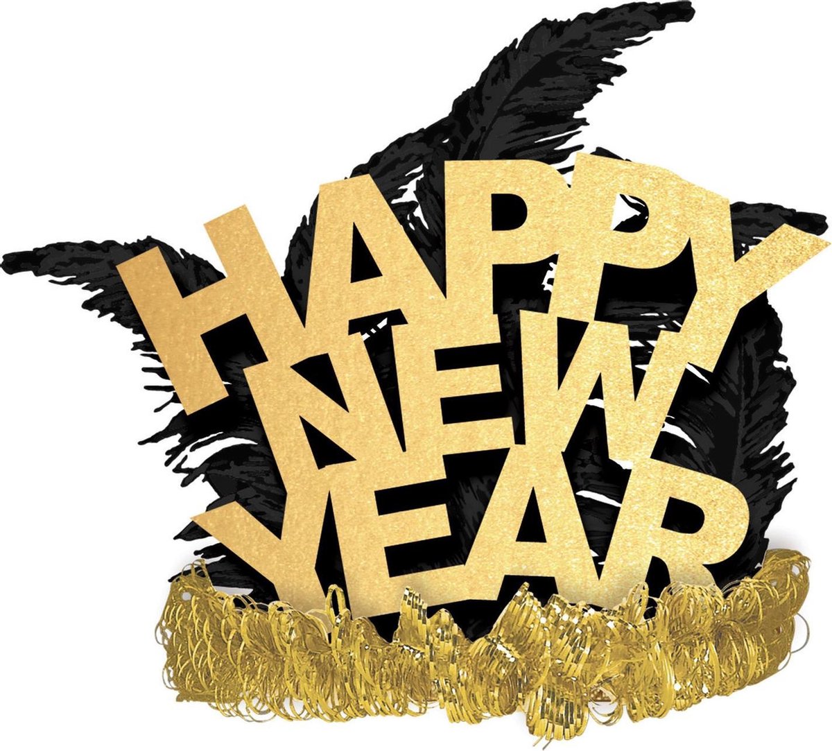 Amscan Tiara Happy New Year 22 Cm Veren Goud