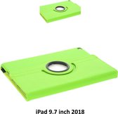 Apple iPad 9.7 (2017) en Apple iPad 9.7 (2018) Groen 360 graden draaibare hoes - Book Case Tablethoes- 8719273291610