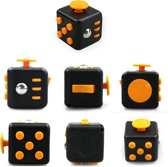FIDG IT® Fidget Cube Pop It - Fidget toys - Oranje - Merkloos