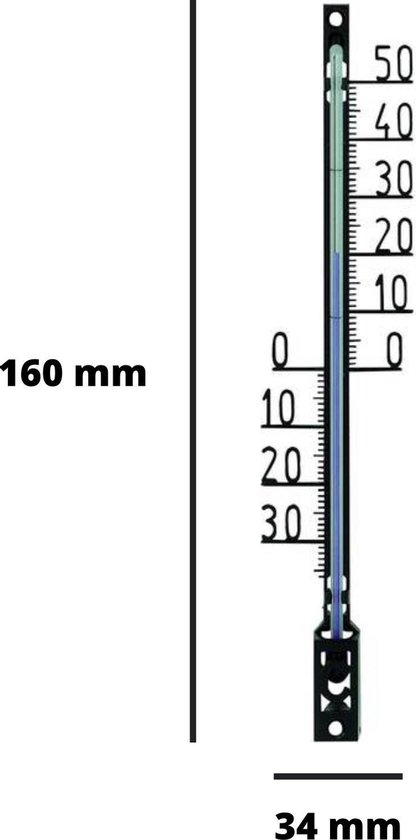 spons toegang Tropisch TFA - Buitenthermometer - Zwart - Analoog - Kunststof - -10 tot +50 °C -  Weerbestendig | bol.com