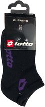 Lotto enkelsokken - Maat 27-30 - Zwart / Paars / Fuchsia / Grijs - 3 paar