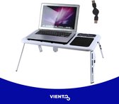 Viento Laptoptafel – Bed Tafel - Bureau - Klap Tafel - Laptoptafel Verstelbaar - Laptop - Bijzettafel - Laptopstandaard - Laptop Ventilator - Geschikt voor Thuis Werken