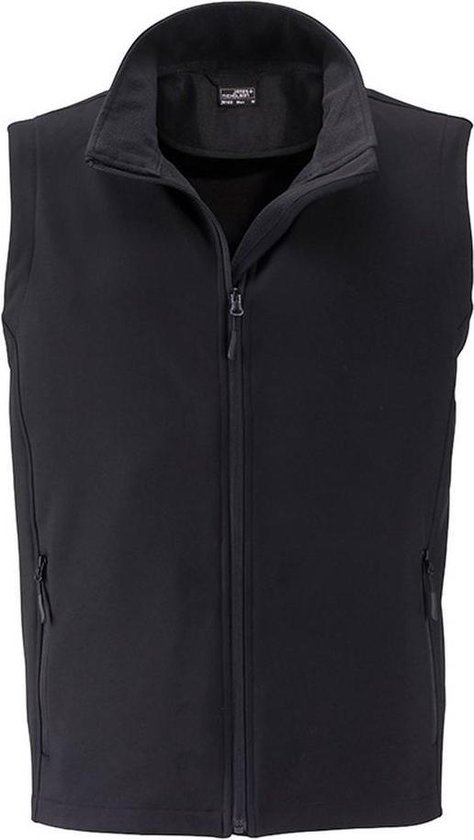 James and Nicholson Heren Promo Softshell Vest (Zwart/Zwart)