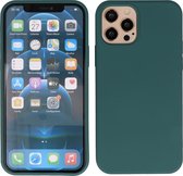 Bestcases 2.0mm Dikke Fashion Telefoonhoesje Backcover - Siliconen Hoesje - iPhone 12 Pro Max - Army Green