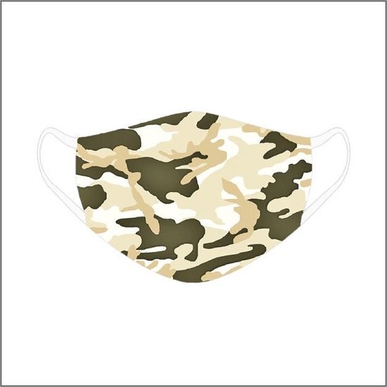 Wasbaar Mondkapje - Mondmasker - US Army print - Oeko-tex