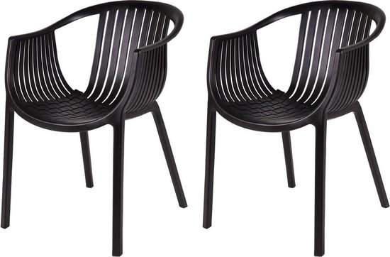 partitie mixer ik ga akkoord met MaximaVida kunststof design stoel Milan zwart - doos per 2 stuks | bol.com