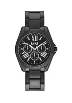 IKKI NOVA NV05 Dames Horloge – RVS - 3ATM Waterdicht - Zwart - Zilver