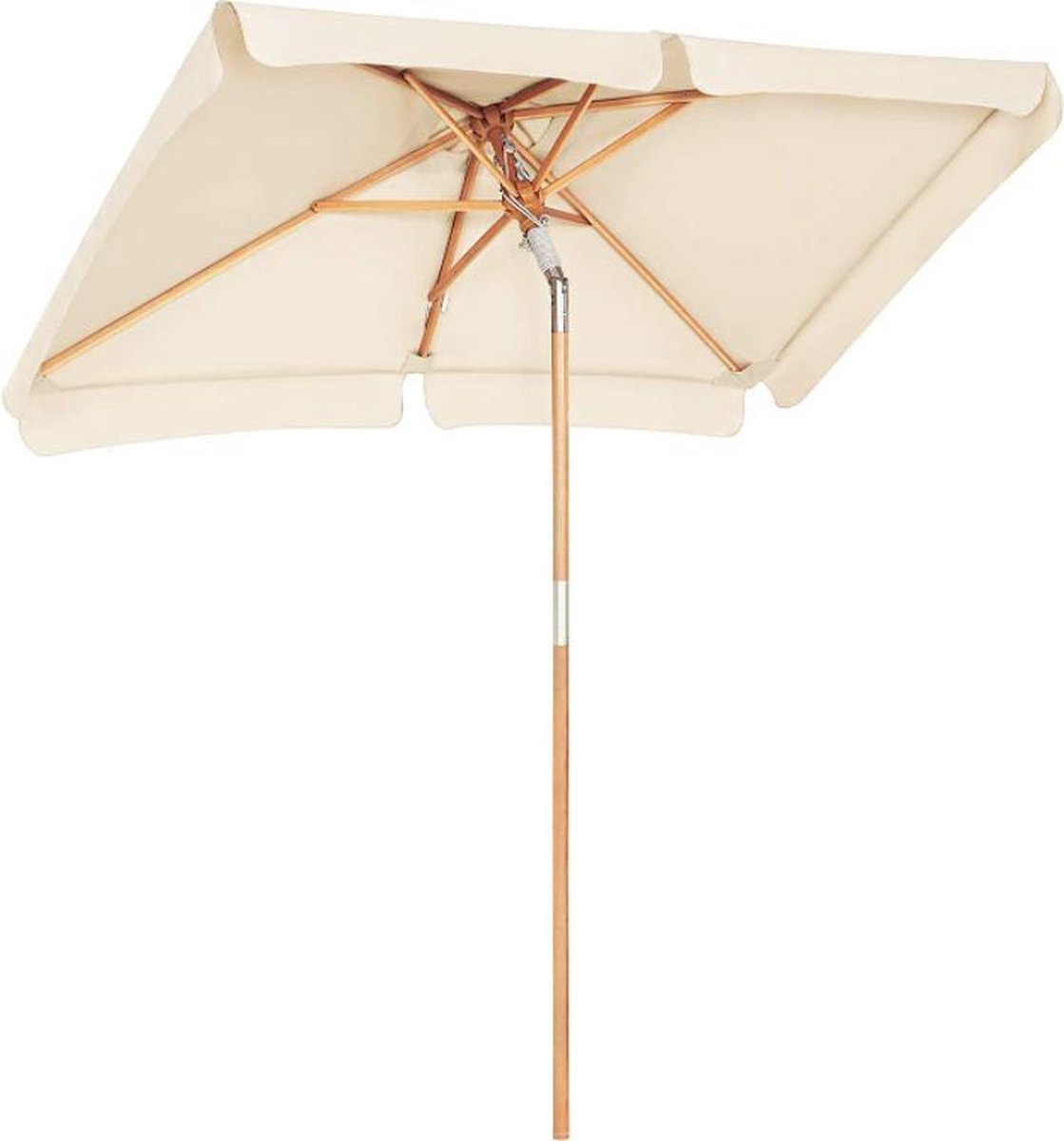 MIRA Home - Parasol - Tuin parasol - Bescherming - Kantelmechanisme - Polyester - Beige - 200x125x235