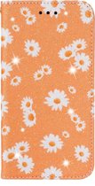 Apple iPhone 12 Pro Max Hoesje - Mobigear - Design Serie - Kunstlederen Bookcase - Daisies Orange - Hoesje Geschikt Voor Apple iPhone 12 Pro Max