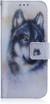 Samsung Galaxy A51 Hoesje - Mobigear - Design Serie - Kunstlederen Bookcase - Wolf - Hoesje Geschikt Voor Samsung Galaxy A51