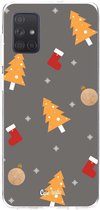 Casetastic Samsung Galaxy A71 (2020) Hoesje - Softcover Hoesje met Design - Christmas Decoration Print