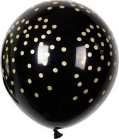 Fabs World ballonnen zwart met gouden stippen