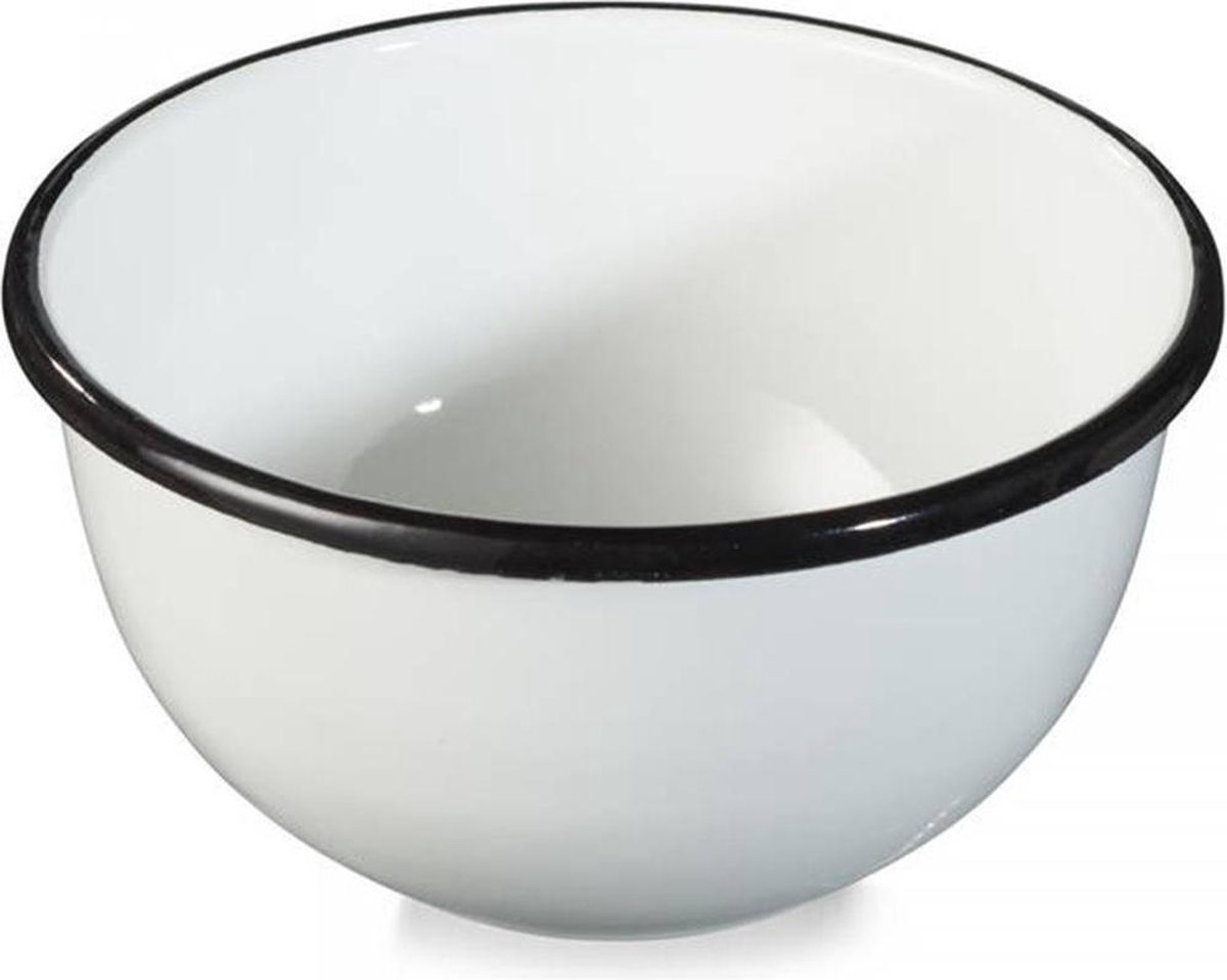 Emaille schaal Tiffany VINTAGE- Wit - Ø 16 x h 8.5 cm