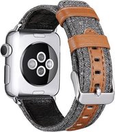 Fungus - Smartwatch bandje - Geschikt voor Apple Watch 42 / 44 / 45 / 49 mm - Series 1 2 3 4 5 6 7 8 9 SE Ultra iWatch - Stof - Nylon bruin - Bruin grijs