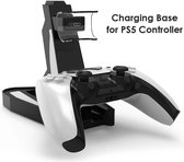 PS5 Oplaadstation - PS5 Accessoires - PS5 Controller - Playstation 5 Controller - Dualsense Charging Station - PS5 Docking Station - Witte Panelen + USB-C Kabel