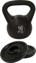 Tunturi - Fitness Set - Halterschijven 2 x 0,5 kg - Kettlebell 16 kg