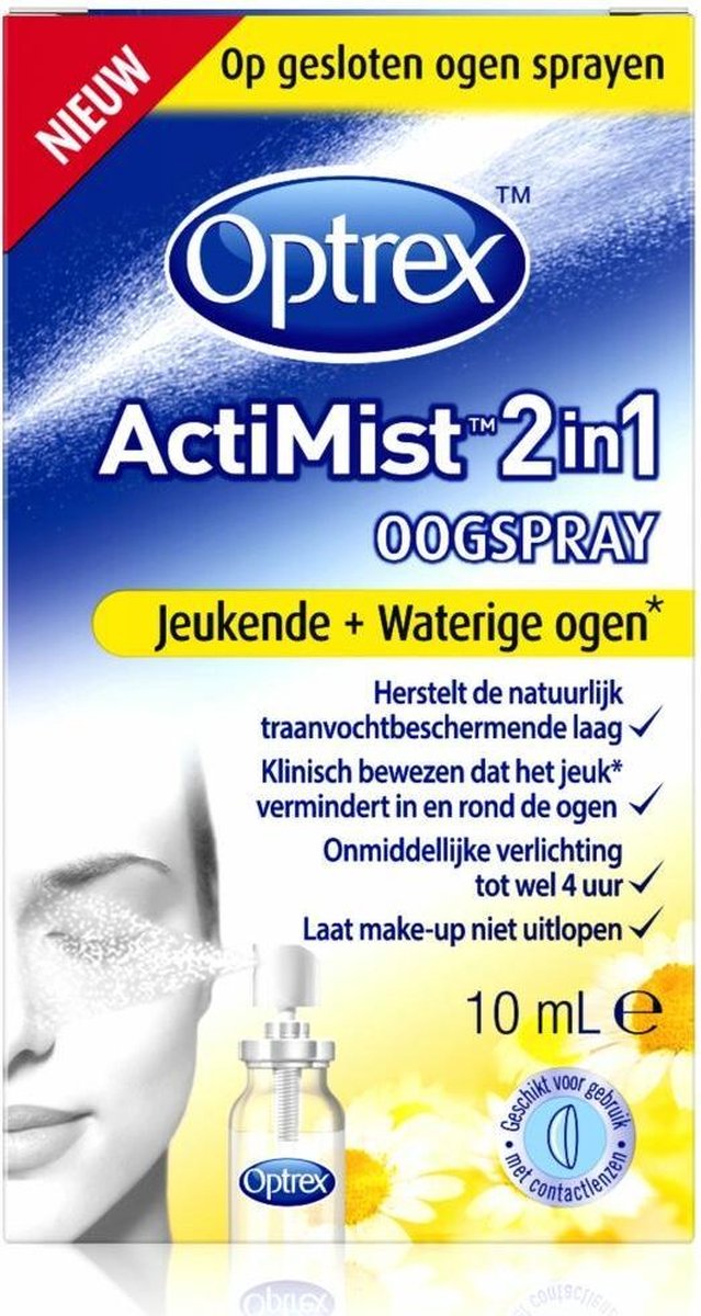 Optrex ActiMist 2in1 Oogspray - Jeukende en Waterige Ogen - 10 ml - Optrex