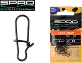 Spro Matt Black Easy Snap - 8 mm - maat 000