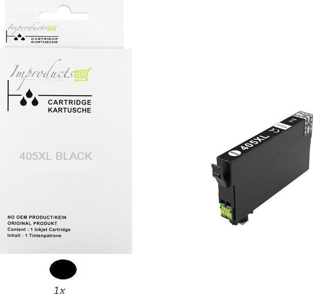 Improducts® Inkt cartridges - Alternatief Epson T405XL / T405 405xl 405 Zwart