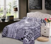 Deken/super zacht en comfortabel/200x240/2 persoons/decoratie-woondeken of sprei/grijs