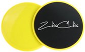ZaCia Core slider Geel incl. opbergzak - Sliding Discs - Gliding discs - Fitness schuifplaten yoga Zweefvliegen - Fitness disc