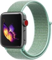 Groen Nylon Horloge Band voor Apple Watch 1/2/3/4/5/6/se en Nike+ 38mm & 40mm Series - Zacht Geweven Nylon - 38 mm en 40 mm