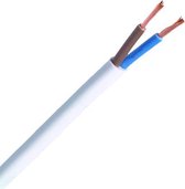 PLAT SNOER WIT 100 METER 2 X 0.75MM²