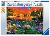 Ravensburger Puzzel Schildpad in het Rif 500 Stukjes