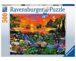 foto van Ravensburger puzzel Schildpad in het Rif - Legpuzzel - 500 stukjes