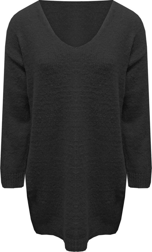 Dames lange trui-Zwart-One Size | bol.com