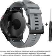 Siliconen Horlogebandje - Geschikt voor Garmin - 26 mm Quickfit - Grijs