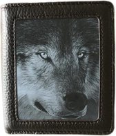 Caszmy portemonnee met 3D afbeelding Dark Wolf