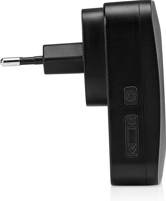 SEC24 DB706B Draadloze Deurbel set met 2 Ontvangers zwart - Regelbaar Volume - 52x Melodie - Knipper LED - Zwart — afbeelding 2