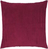 Kussenhoes Zachte Ribstof - Bordeaux Rood - Kussenhoes - 45x45 cm - Sierkussen - Polyester - Ribfluweel