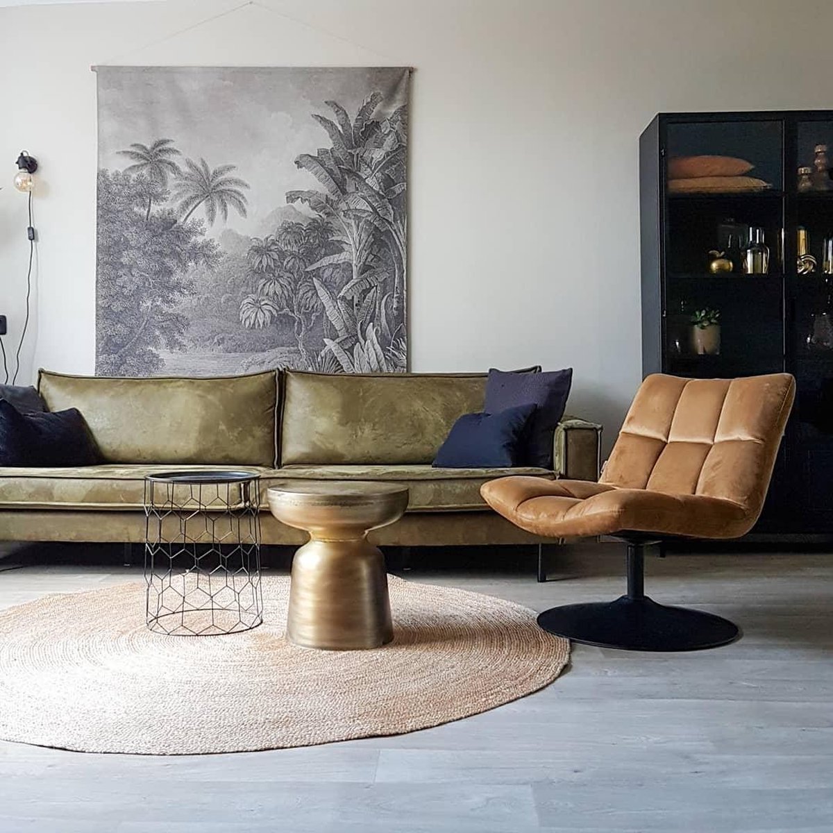 Rond jute vloerkleed naturel 200cm Mrcarpet