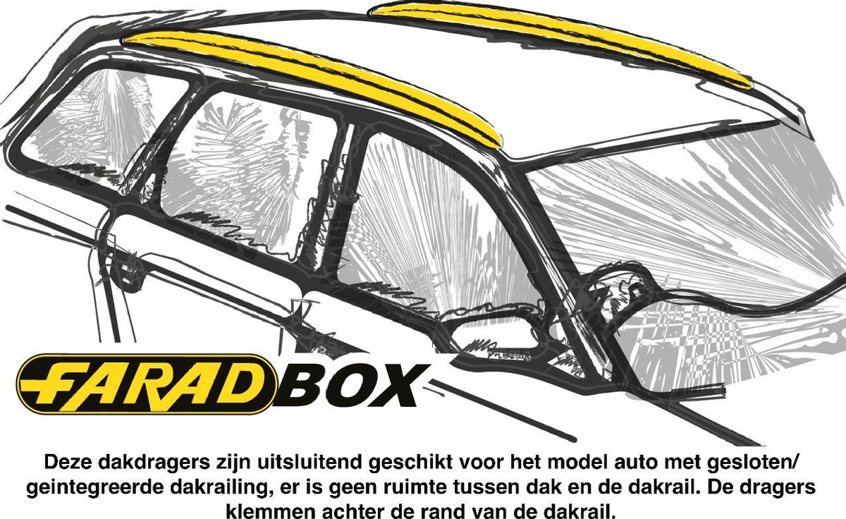 Farad Dakdragers - Mini Paceman vanaf 2013 - Gesloten Dakrail - 100kg Laadvermogen - Aluminium - Luxset