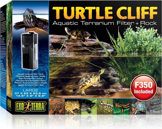 Exo Terra turtle cliff terrarium met filter + rots L