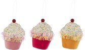 J-Line Cupcake Hang Plastiek Mix Assortiment van 3/ Set van 6 stuks