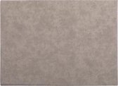 Mesapiu Placemat Cuero - Kunstleer - Rechthoekig - Dubbelzijdig - 45x33cm - Charcoal - 6 stuks