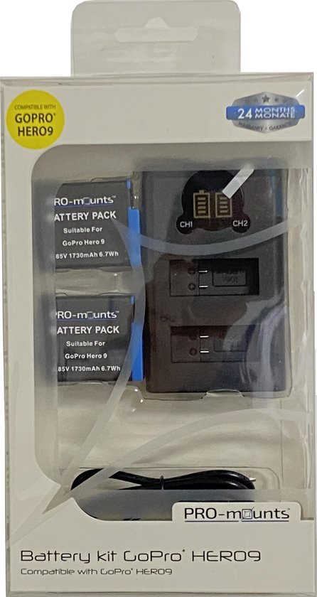 PRO-mounts Battery Kit for Hero9