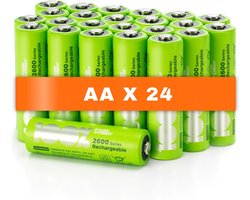 100% Peak Power oplaadbare batterijen AA - NiMH AA batterij mignon 2300 mAh - 24 stuks