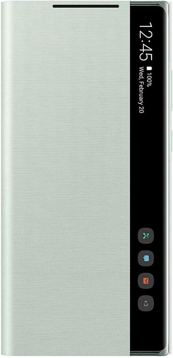 Samsung Clear View Hoesje - Samsung Galaxy Note 20 - Groen