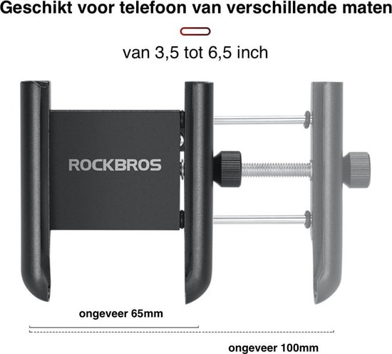 Overleg Herformuleren Cilia ROCKBROS Telefoonhouder fiets – Fietshouder voor smartphones – Verstelbaar  6-10cm –... | bol.com