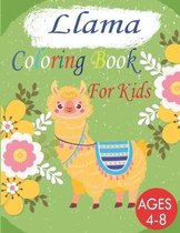 Llama Coloring Book For Kids Ages 4-8