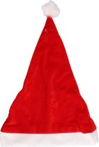 Luxe Kerstmuts rood - fluweel - onesize